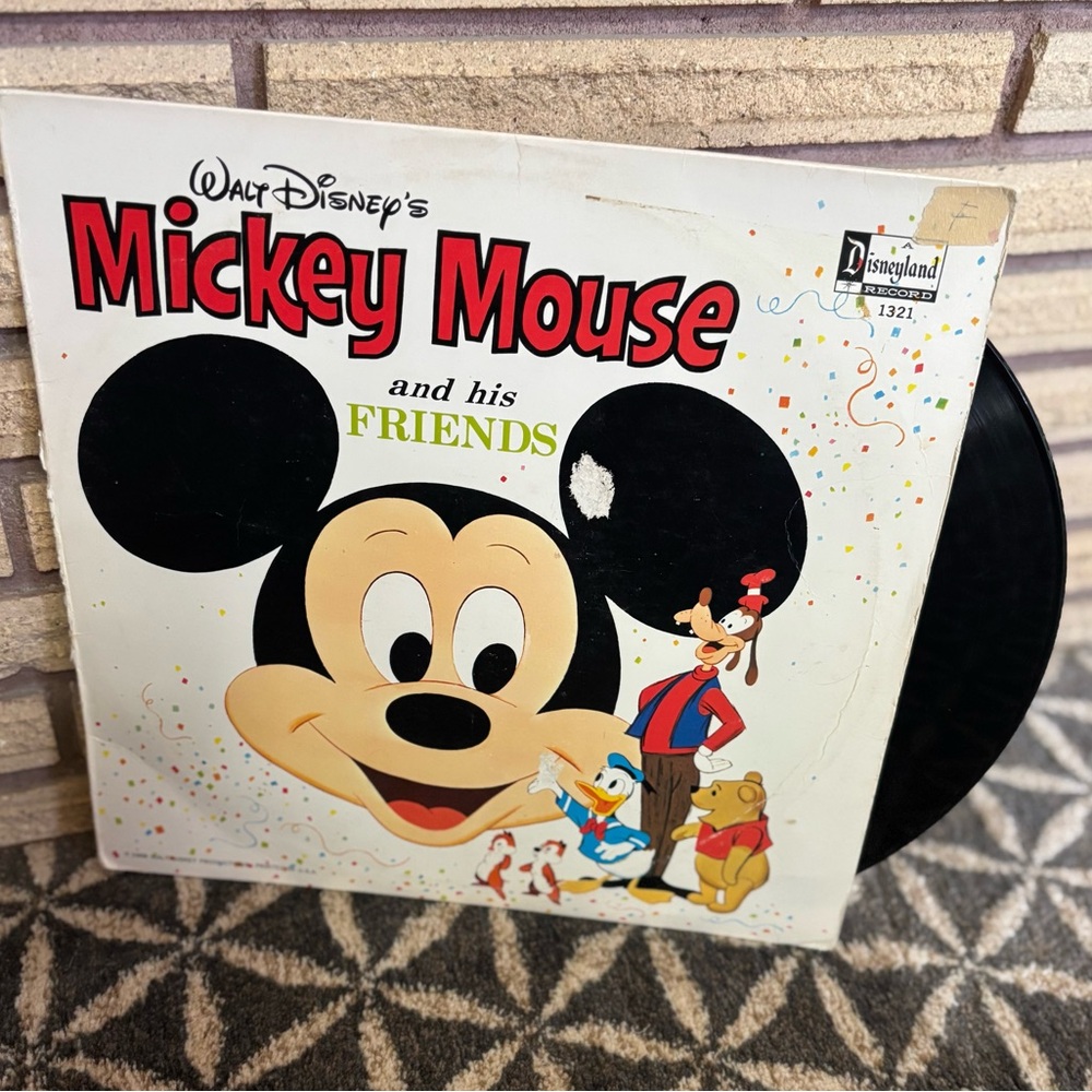 60's "Walt Disney Presents Mickey Mouse and His Friends" Record - Disneyland